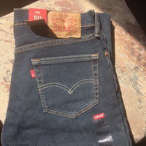 NWT Mens Levis 511 Blue Jeans Size 30 x 30